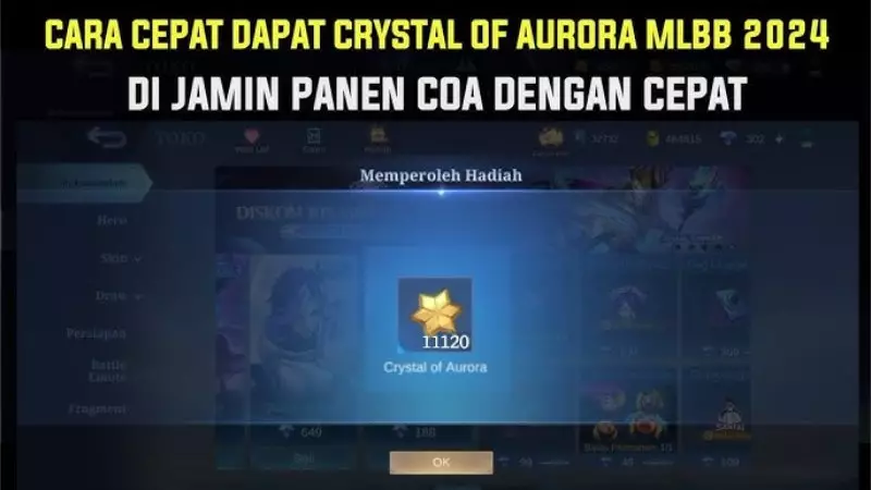 Cara Cepat Kumpulkan Crystal of Aurora (CoA) di Mobile Legends