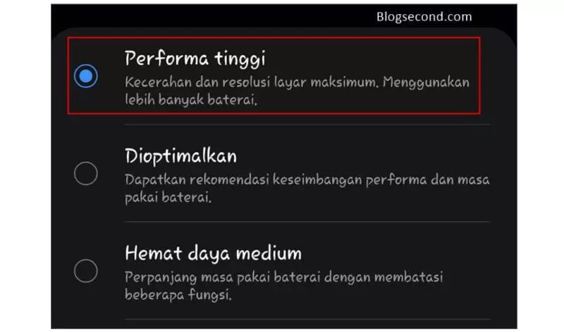 mode performa